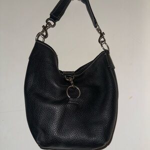 Miu Miu Black Textured Hobo Bag